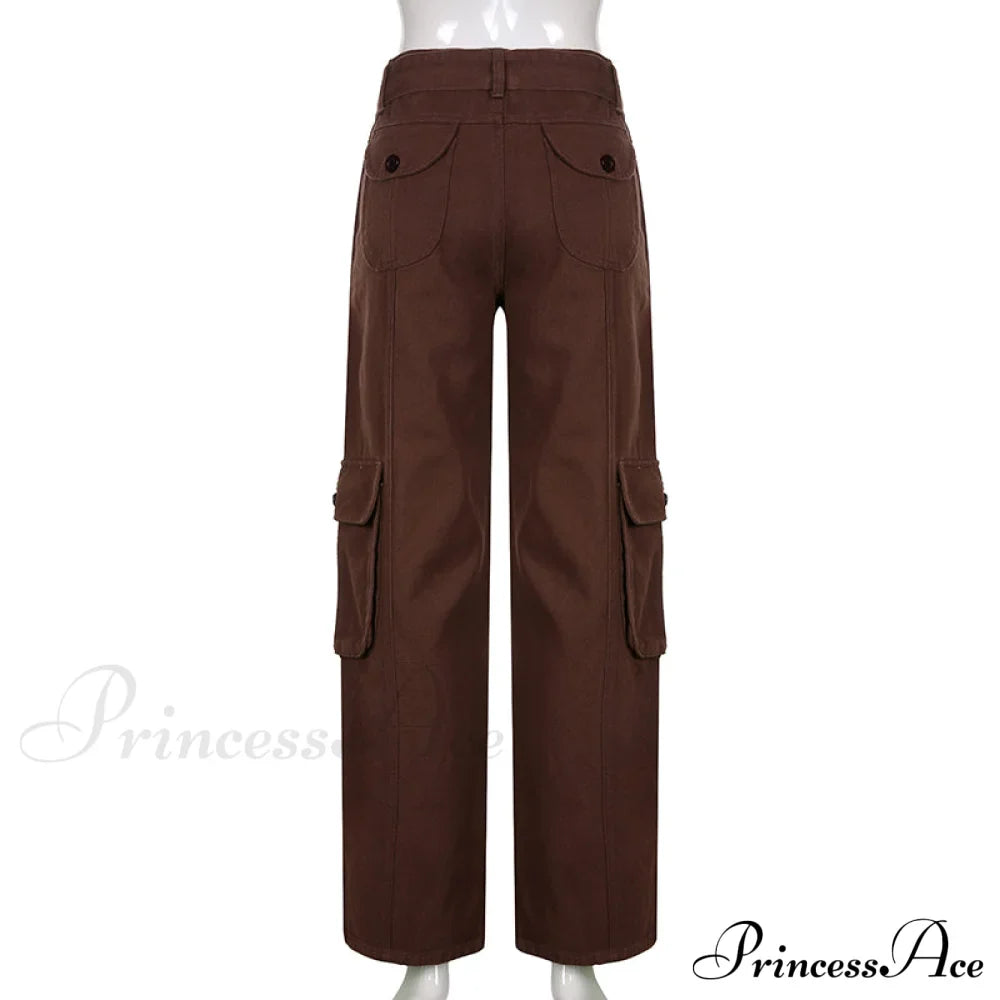 Cargo Streetwear Mom Pants Baggy Low Leg Waist 90s Denim Vintage Wide Jeans Trousers Trendy Korean Grunge Hippie Outfits image 8