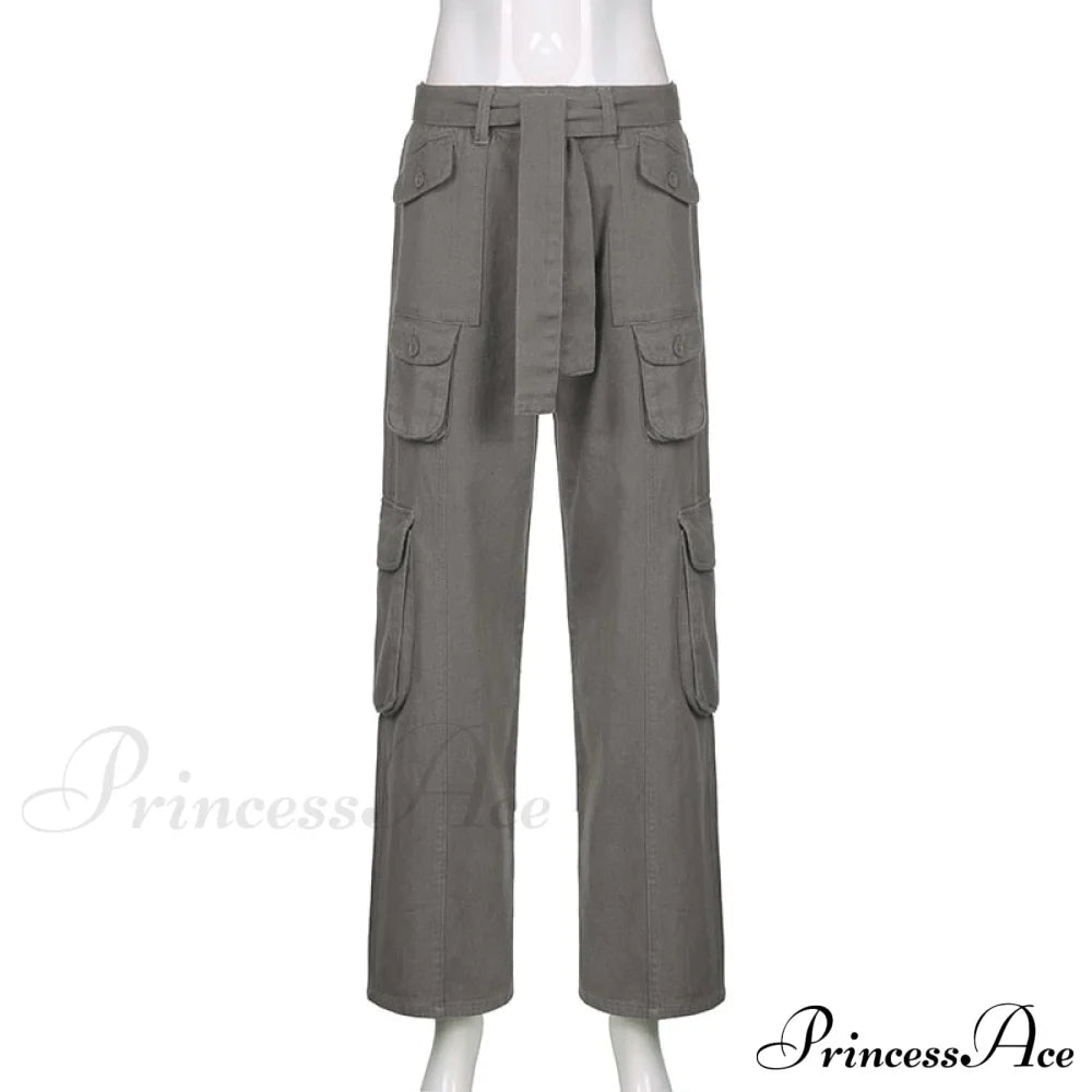 Cargo Streetwear Mom Pants Baggy Low Leg Waist 90s Denim Vintage Wide Jeans Trousers Trendy Korean Grunge Hippie Outfits image 9