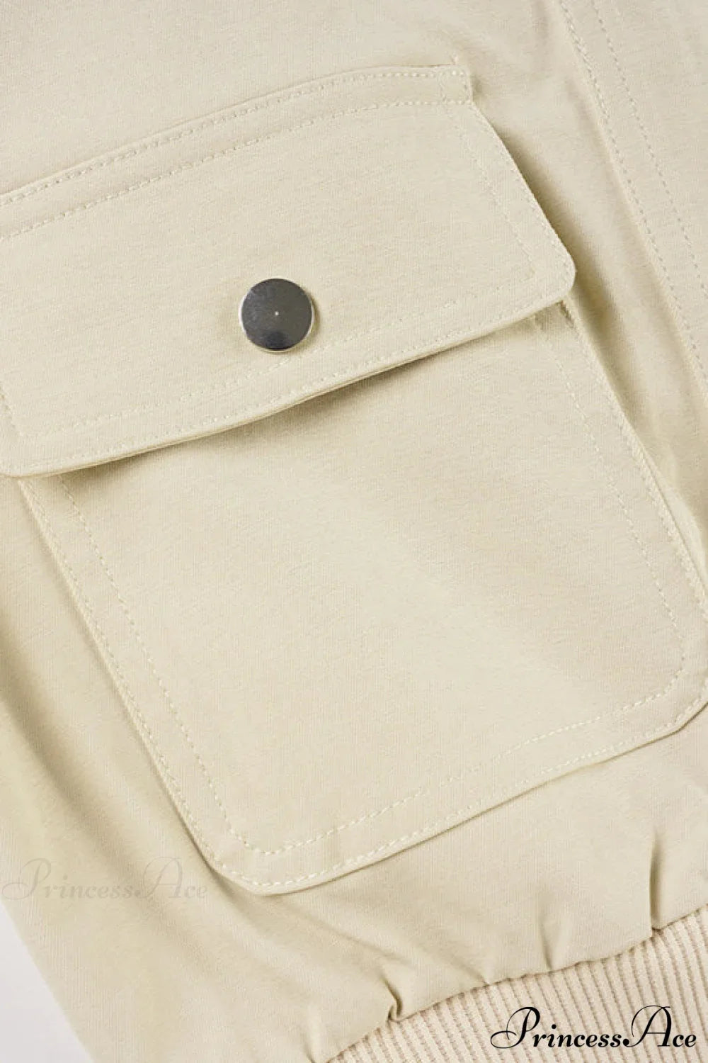 Cargo Zip Pocket Stand Collar Waist Casual Jacket image 5