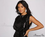 Carissa Formal Open Charming Back Sequin Mini Dress image 3