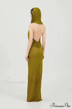 Carleigh Ruche Maxi Charming Dress With Headscarf image 15