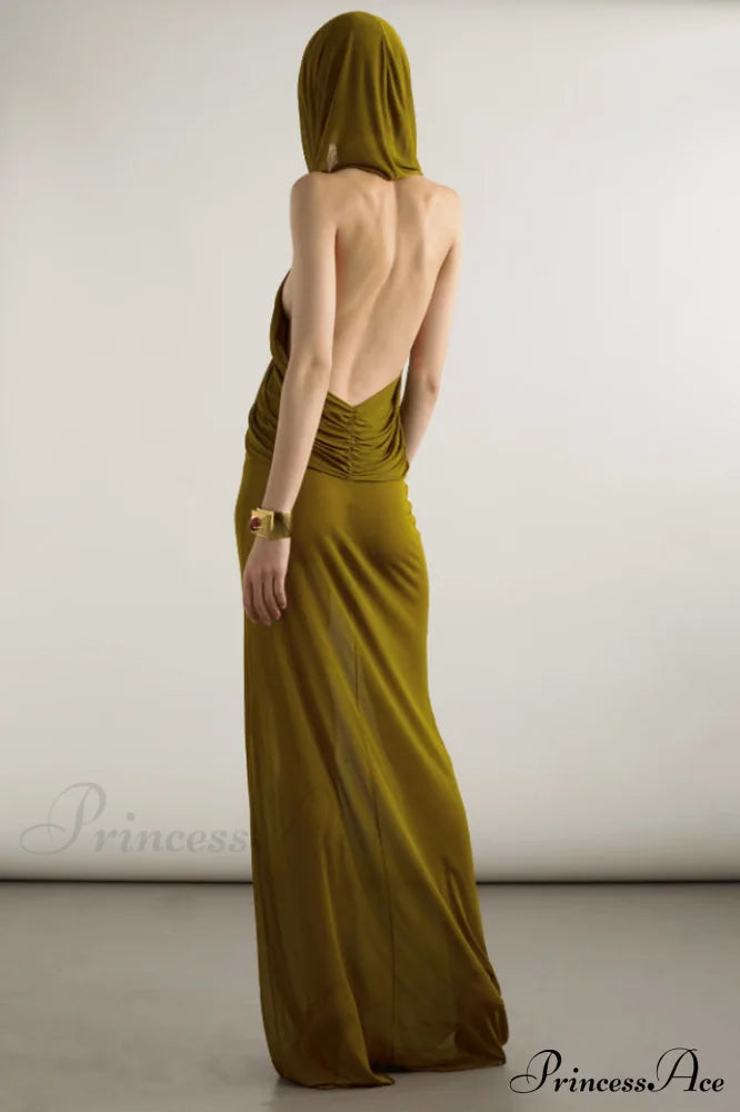 Carleigh Ruche Maxi Charming Dress With Headscarf image 20