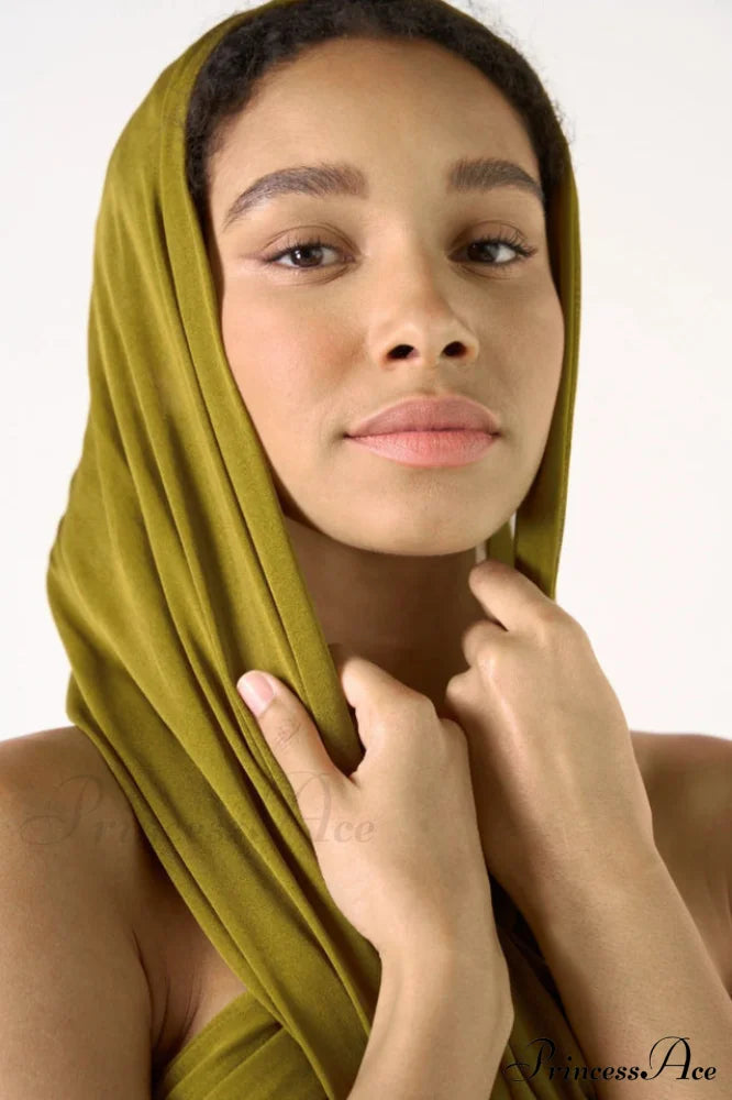Carleigh Ruche Maxi Charming Dress With Headscarf image 21