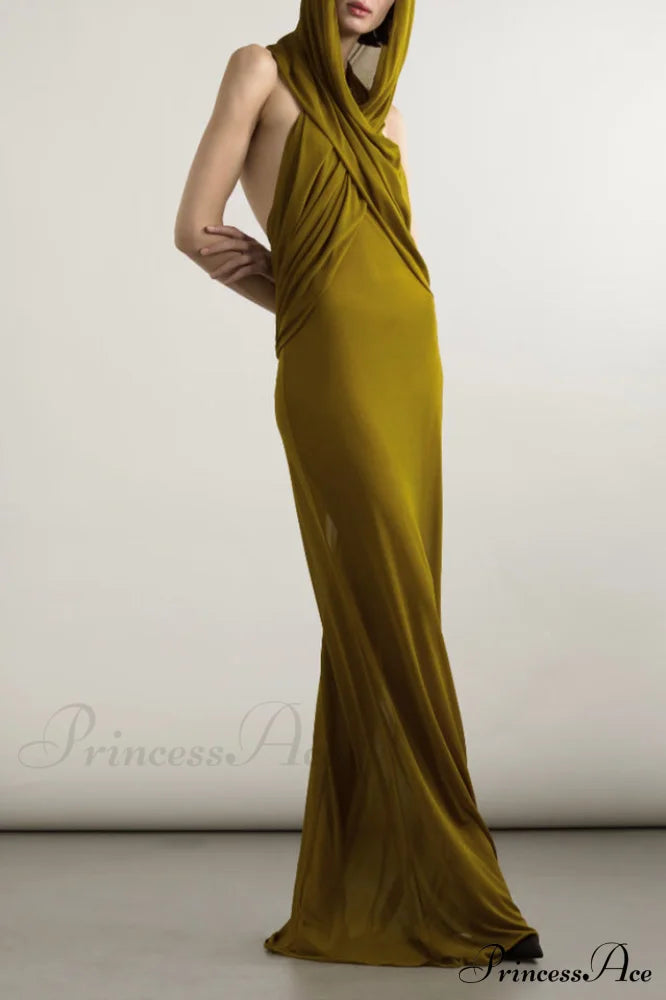 Carleigh Ruche Maxi Charming Dress With Headscarf image 19