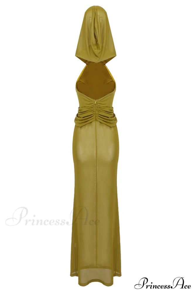 Carleigh Ruche Maxi Charming Dress With Headscarf image 25