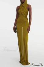 Carleigh Ruche Maxi Charming Dress With Headscarf image 9