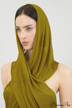 Carleigh Ruche Maxi Charming Dress With Headscarf image 22