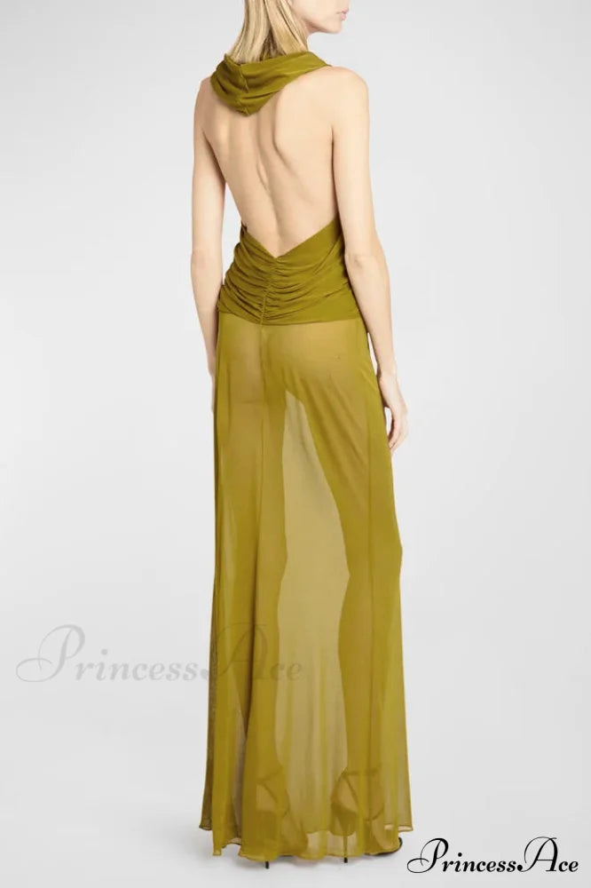 Carleigh Ruche Maxi Charming Dress With Headscarf image 16
