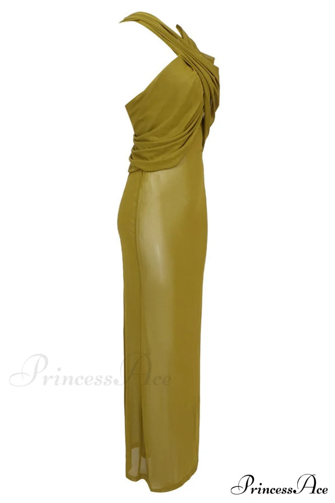 Carleigh Ruche Maxi Charming Dress With Headscarf image 27