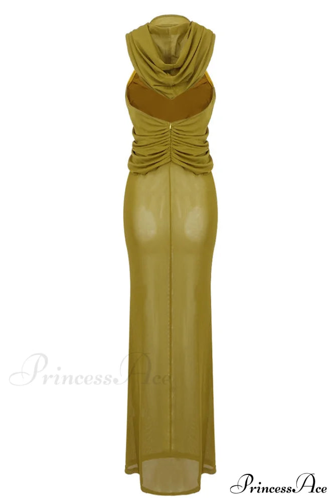 Carleigh Ruche Maxi Charming Dress With Headscarf image 28