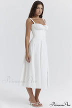 Carmen White Stylish Bustier Sundress image 4
