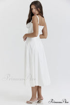 Carmen White Stylish Bustier Sundress image 5