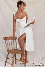 Carmen White Stylish Bustier Sundress image 12