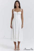 Carmen White Stylish Bustier Sundress image 3