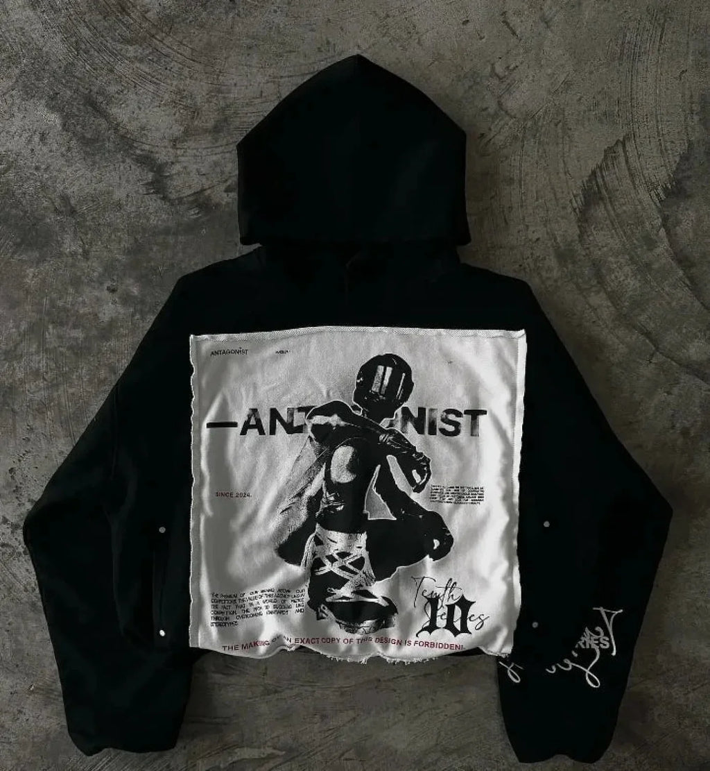 Cartoon Graphic Printed Hoodie image 8
