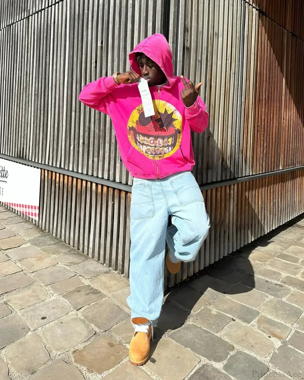 Cartoon Pattern Zipper Hoodie image 4