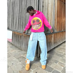 Cartoon Pattern Zipper Hoodie image 5