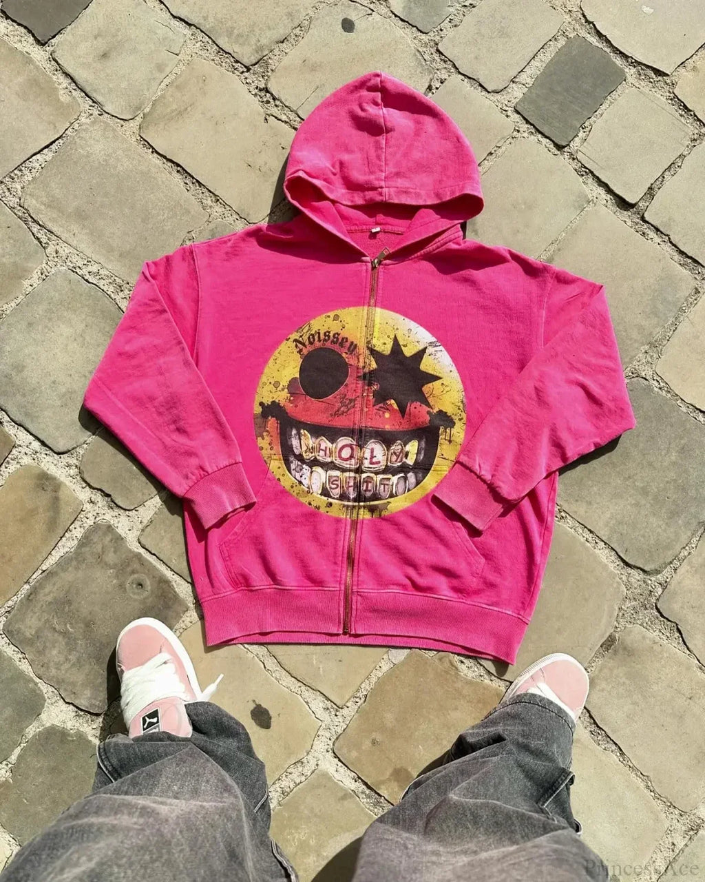 Cartoon Pattern Zipper Hoodie image 1