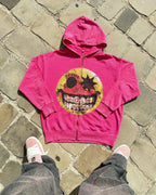 Cartoon Pattern Zipper Hoodie image 1