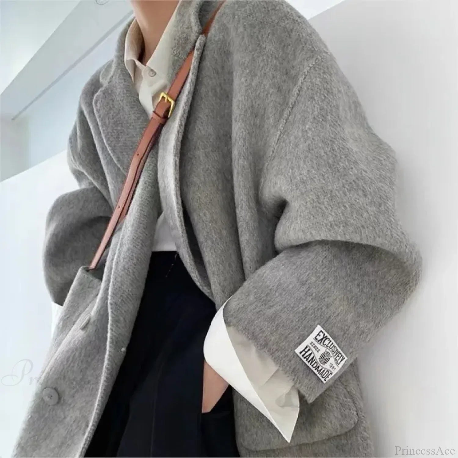 Cashmere Turn-Down Woolen Overcoat image 2