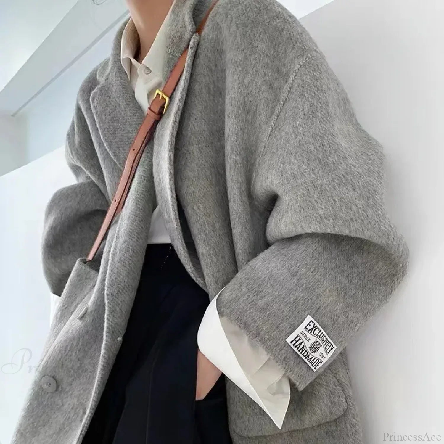 Cashmere Turn-Down Woolen Overcoat image 8