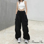 Casual Straight Wide Leg Pockets Joggers Trousers image 7