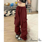 Casual Straight Wide Leg Pockets Joggers Trousers image 11