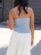 Casual Bow V-neck Lace Tank Crop Top image 6