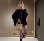Casual Cozy Loose O-neck Elegant Solid Comfortable Lantern Sleeve Stylish Sweater image 4