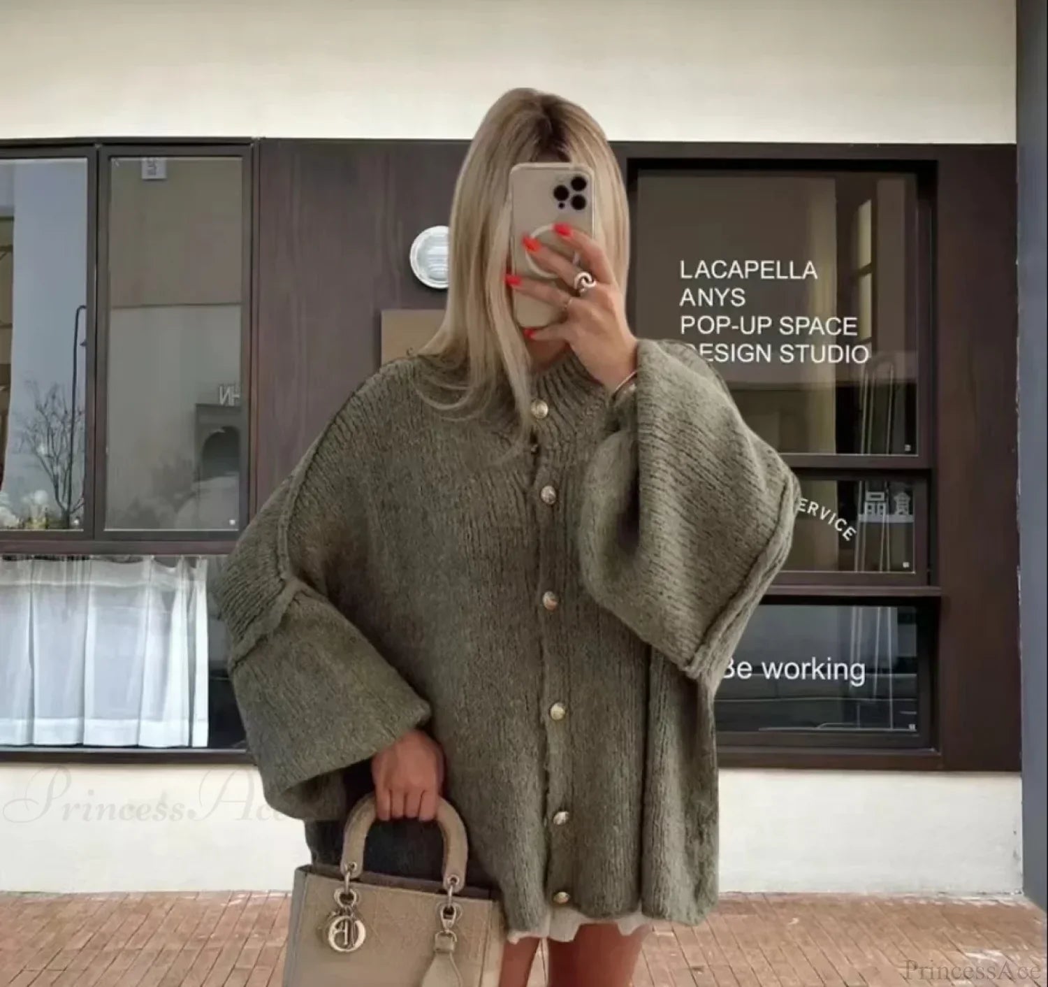 Casual Cozy Loose O-neck Elegant Solid Comfortable Lantern Sleeve Stylish Sweater image 3