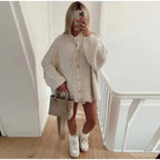 Casual Cozy Loose O-neck Elegant Solid Comfortable Lantern Sleeve Stylish Sweater image 5