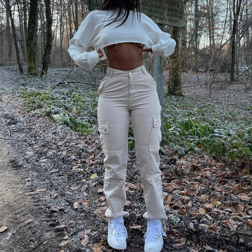 Slim Elastic High Waist Vintage Streetwear Jeans image 8