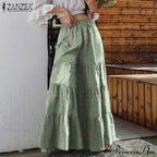 Casual Elastic Waist Long Solid Pants image 5