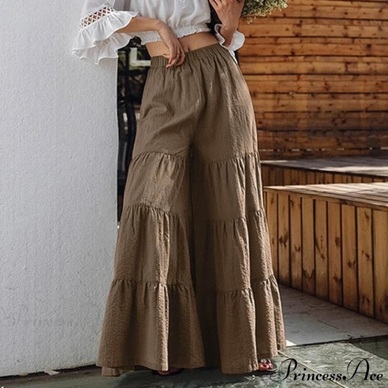 Casual Elastic Waist Long Solid Pants image 2