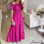 Casual Elegant Ruffle Halter Sleeveless Classic Female Party Outfits Beach Maxi Dress image 19