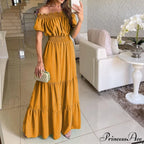 Casual Elegant Ruffle Halter Sleeveless Classic Female Party Outfits Beach Maxi Dress image 18