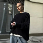 Casual Elegant Striped Cozy Oversize Autumnal Gray Fashionable Sweater image 8