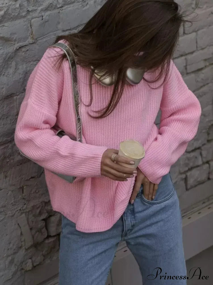 Casual Elegant Striped Cozy Oversize Autumnal Gray Fashionable Sweater image 9