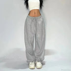 Casual Gray Wide Leg Sweatpants Pants image 1