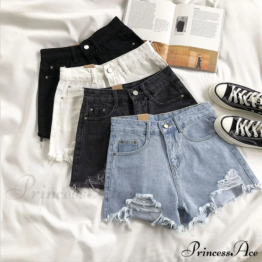 Casual High Waist Denim Shorts image 2