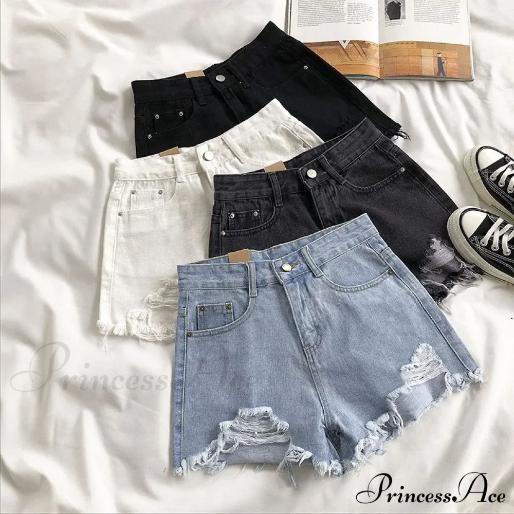 Casual High Waist Denim Shorts image 1