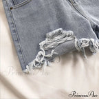 Casual High Waist Denim Shorts image 5