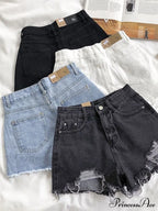 Casual High Waist Denim Shorts image 7