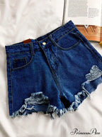 Casual High Waist Denim Shorts image 9