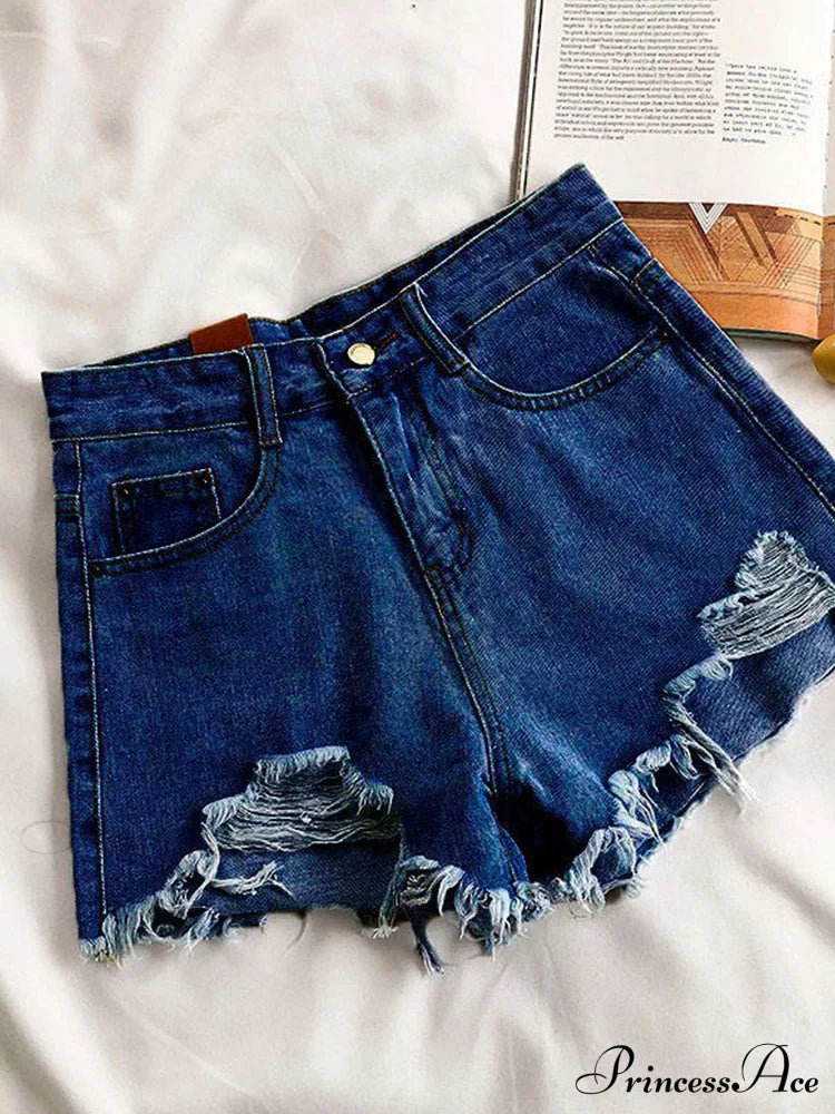Casual High Waist Denim Shorts image 9