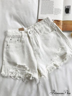 Casual High Waist Denim Shorts image 11
