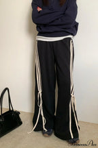Casual High Waist Wide Leg Asymmetrical Pocket Pants image 2