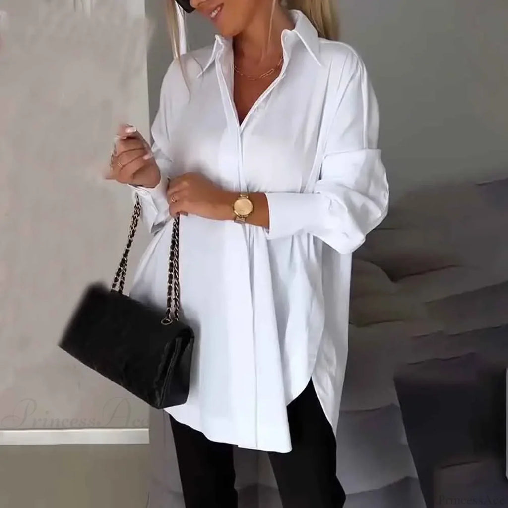 Casual Irregular Pullover Long Sleeve Blouse image 1