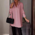 Casual Irregular Pullover Long Sleeve Blouse image 4