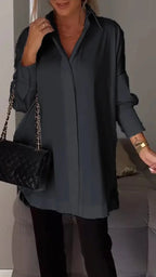 Casual Irregular Pullover Long Sleeve Blouse image 11